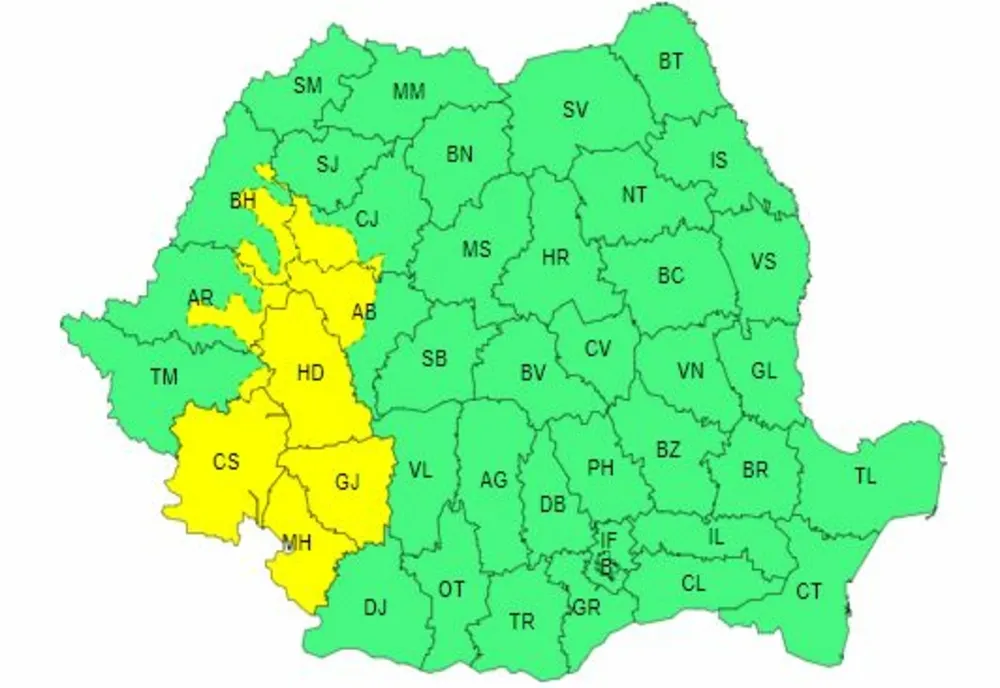 AVERTIZARE METEO DE PLOI TORENȚIALE