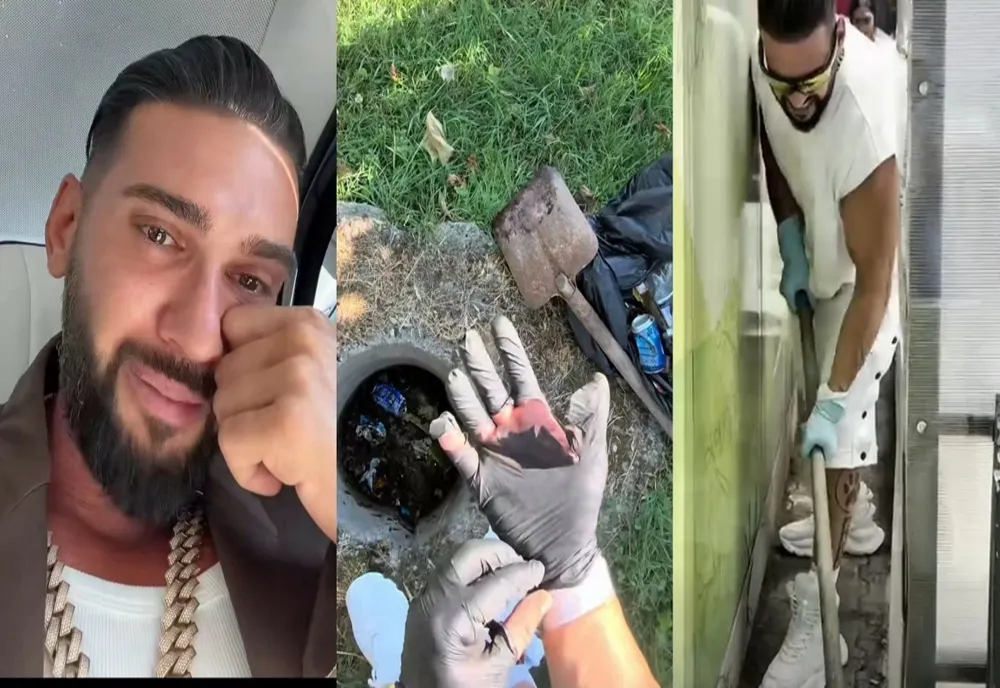 Dorian Popa a început munca în folosul comunității. S-a filmat ce face pe străzile din Domnești 
