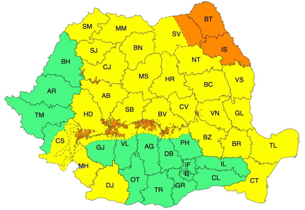 Vreme rece, cu vânt puternic, în aproape toată țara
