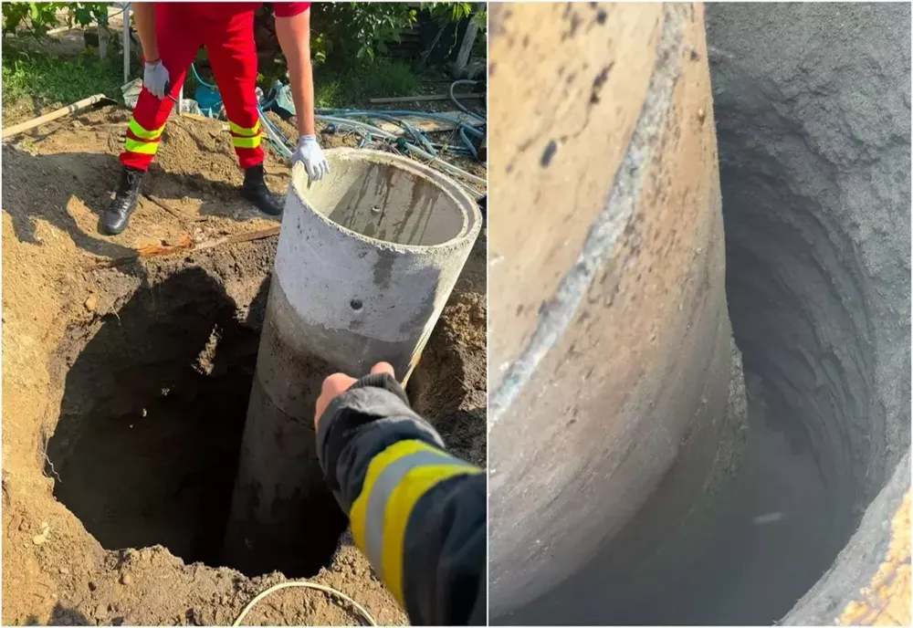 Final fericit în Vrancea: Fetița de 8 ani căzută în fântâna adâncă de 8 metri a fost scoasă în siguranță de pompieri